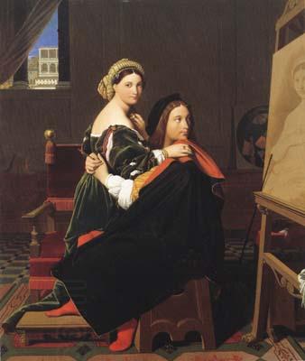 Jean Auguste Dominique Ingres Raphael and La Fornarina (mk04) oil painting picture